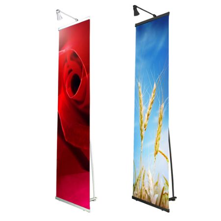 Afbeeldingen van L-banner Madrid 85 x 200 cm (Alu)