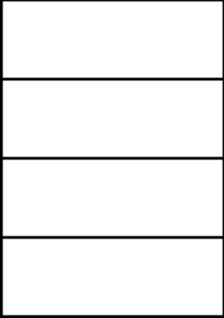Afbeeldingen van A4 etiketten 210 x 74,2 mm