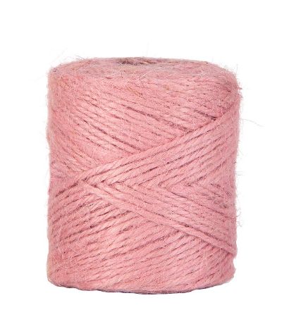 Afbeeldingen van Jute touw 100gr 70m, Babyroze