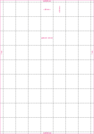 Afbeeldingen van Schapkaarten 28x32mm op A4 - 63 per vel (7x9)