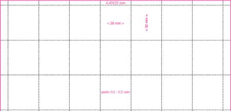 Afbeeldingen van Schapkaarten 28x32mm op A4 - 63 per vel (7x9)