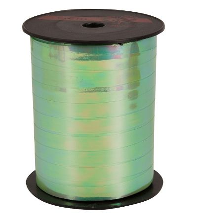 Afbeeldingen van Krullint 10mm, parelmoer Mintgroen