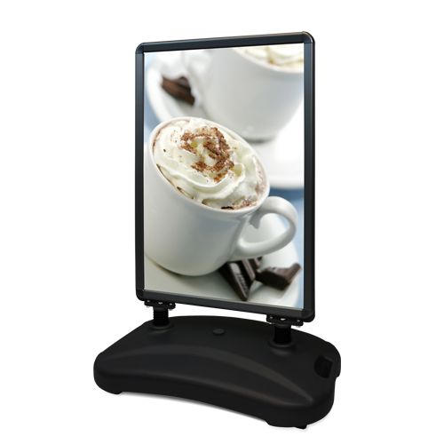 Toon details van Stoepbord Pro A0 met watertank, Zwart | Topbord geschikt Afbeeldingen van Stoepbord Pro A0 met watertank, Zwart | Topbord geschikt