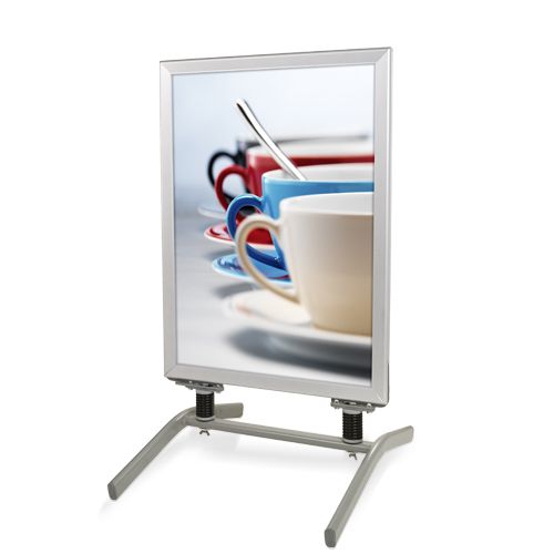 Toon details van Stoepbord Pro A1 met statief, Zilver | Topbord geschikt Afbeeldingen van Stoepbord Pro A1 met statief, Zilver | Topbord geschikt