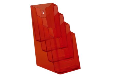 Afbeeldingen van Folderhouder meervoudig 4 vaks 1/3 A4 Neon Orange
