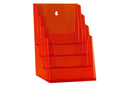 Afbeeldingen van Folderhouder meervoudig 4 vaks A5 Neon Orange