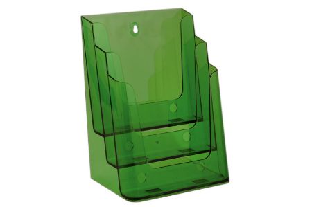 Afbeeldingen van Folderhouder meervoudig 3 vaks A4 Neon Green