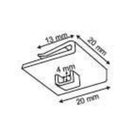 Plafondclip afmetingen