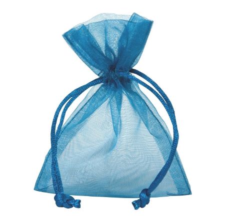 Organza zakjes 9x12cm, Blauw - Seal á 10 stuks