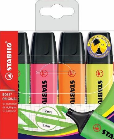 Stabilo markers 4 kleuren