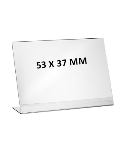 Kaarthouder L-standaard 53x37 mm - landscape Kaarthouder L-standaard 53x37 mm - landscape