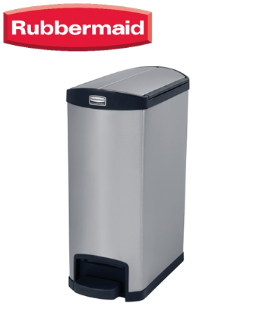 Rubbermaid Slim Jim End Step pedaalemmer 50ltr - RVS