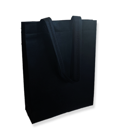 Non woven shopper - zwart 30x39x10cm, 10 stuks