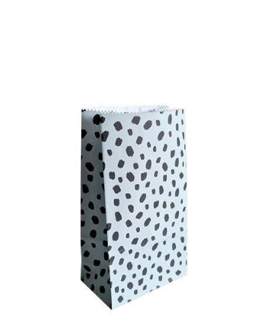 KP® Kraft papieren zakken - 101 Dots blauw 9x5x16cm