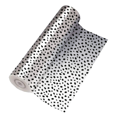 Cellofaan 101 Dots zwart 50cm - 100m