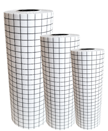 Grid zwart vloeipapier 20cm - 200m op rol