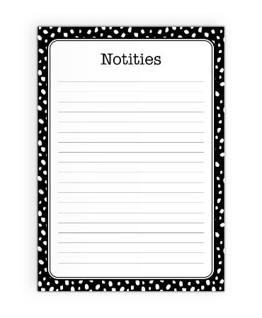 KP® Notitieblokken A5 - Notities 101 Dots zwart/wit - 5 stuks