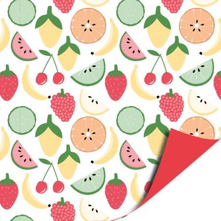 KP® Coated cadeaupapier 30cm 200m - Summer Fruits