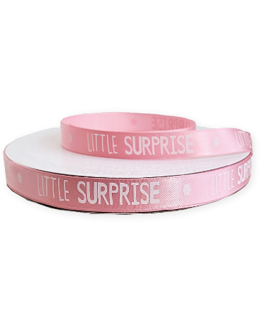 KP® Satijn lint 10mm - Little Surprise, roze 100m