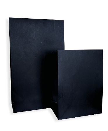 Gift bag - Zwart - 13 x 6 x 17,5 + 2,5cm, 25st