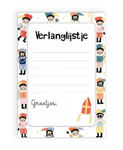 KP® Notitieblokken A5 - Verlanglijstje Pieten - 5 stuks KP® Notitieblokken A5 - Verlanglijstje Pieten - 5 stuks