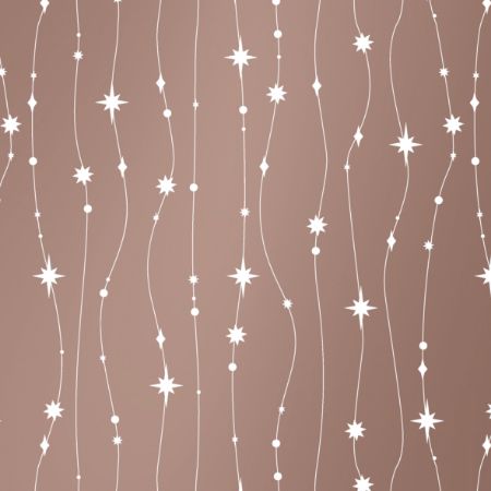 Afbeeldingen van Coated cadeaupapier 40cm 200m - Stars are falling rosegold