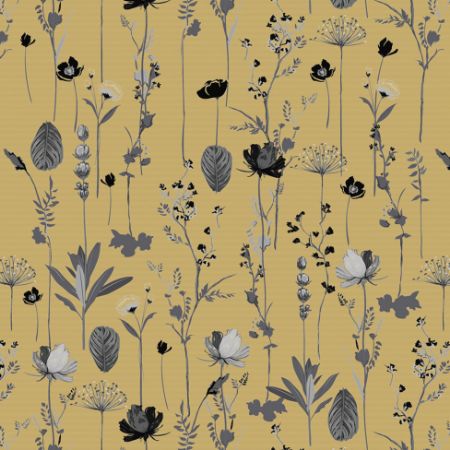Afbeeldingen van Kraft cadeaupapier 250m - Dried grass black/grey