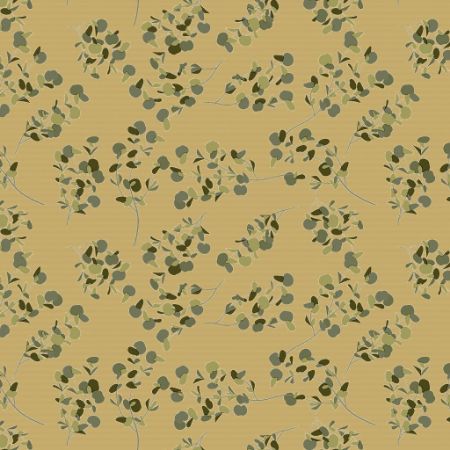 Afbeeldingen van Kraft cadeaupapier 30cm 250m - Eucalyptus Branches