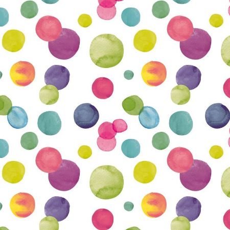 Afbeeldingen van Coated cadeaupapier 200m - Summer dots