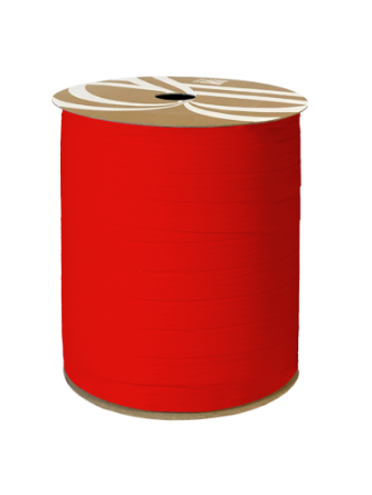 Paperlook krullint tweezijdig 10mm, Rood