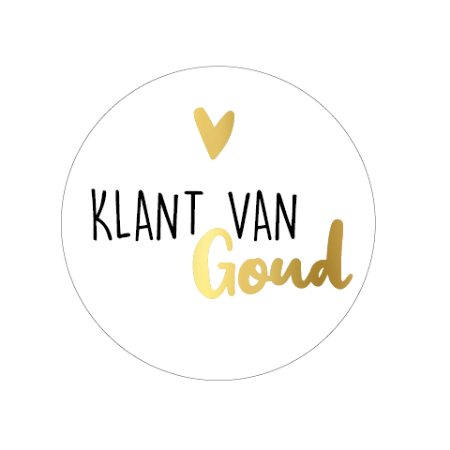 Sticker rond 50mm - Klant van goud 250p/r