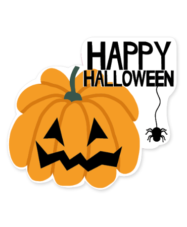 Raamsticker 50x45cm -Happy Halloween