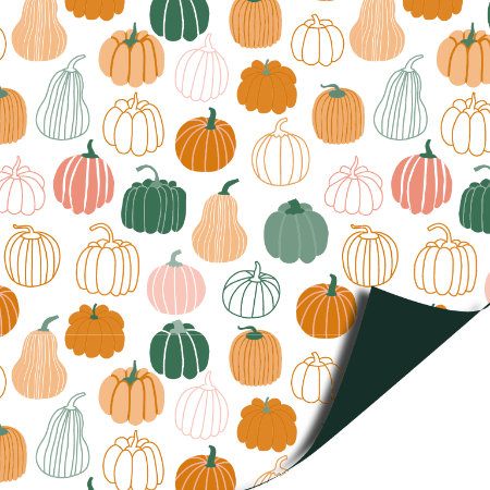 KP® Coated cadeaupapier 100m - Pretty Pumpkins