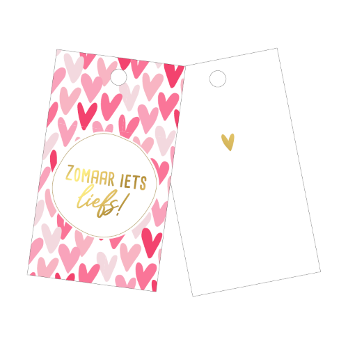 KP® Cadeaulabel  - Zomaar iets liefs - 40x70mm cadeaulabel, kaartjes, kaartje, mini kaartje