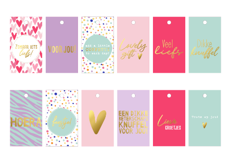 cadeaulabels, labels, kaartjes, mini kaartjes