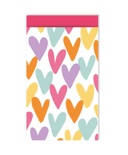 KP® Cadeauzakjes 12x19cm Hartjesregen Multicolor 250st cadeauzakjes, kadozakjes, geschenkzakjes, papieren zakjes