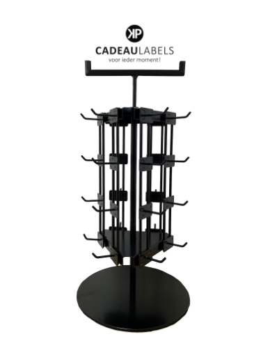Cadeaulabelhouder / cadeaulabelmolen 24 haaks 60x60mm cadeaulabel molen, label molen