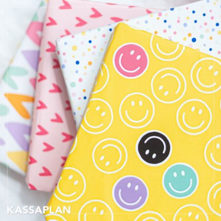 Sfeerbeeld - Coated papier 100m - Smiley Mint AZ Lila