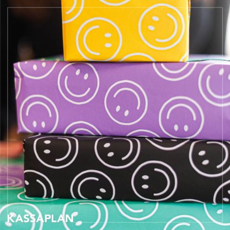 Sfeerbeeld - Coated papier 100m - Smiley Mint AZ Lila