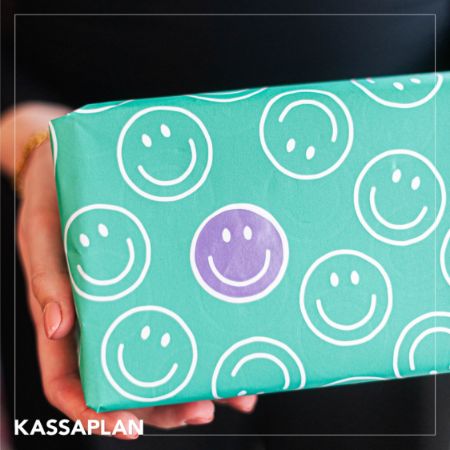 Sfeerbeeld - Coated papier 100m - Smiley Mint AZ Lila