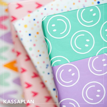 Sfeerbeeld - Coated papier 100m - Smiley Mint AZ Lila