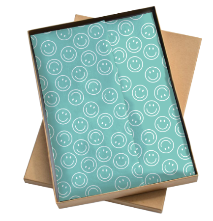 Afbeeldingen van KP® Zijde vloeipapier 50x70cm - Smiley Mint