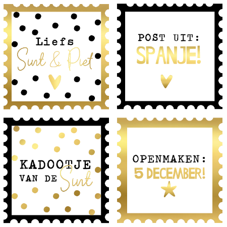 stickers, wensetiketten, sluitstickers, goudfolie