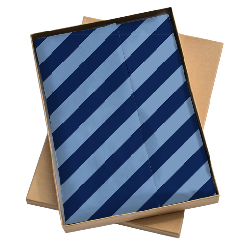 Zijde vloeipapier 50x70cm - Stripes Blue/Darkblue vloeipapier, zijde vloeipapier, tissuepapier, vellen