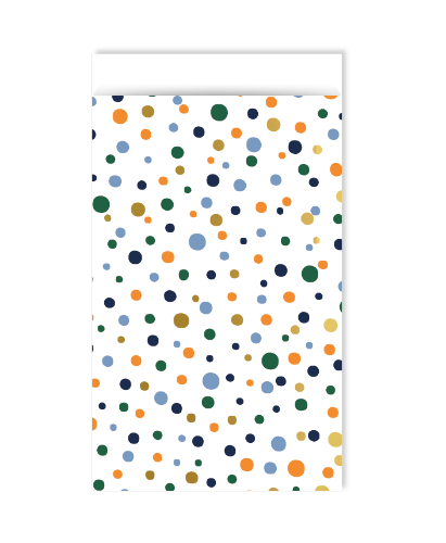 Cadeauzakjes 12x19cm Confetti feest Blue 250st cadeauzakjes, kadozakjes, geschenkzakjes, papieren zakjes