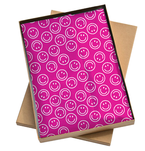 KP® Zijde vloeipapier vellen - Smiley Roze vloeipapier, zijde vloeipapier, tissuepapier, vellen