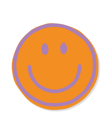 Raamsticker D30, oranje smiley, vrolijke raamdecoratie, raamstickers kinderen en feest