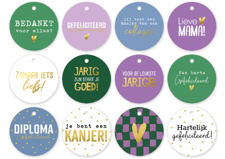 cadeaulabels, kaartjes, labels