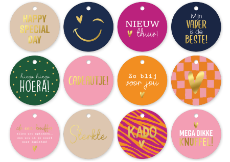 cadeaulabels, kaartjes, labels