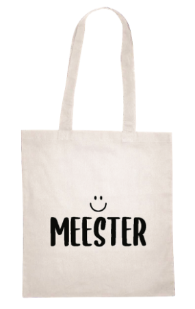 canvas tas, katoenen tas, tas, bedrukte tas, school, meester